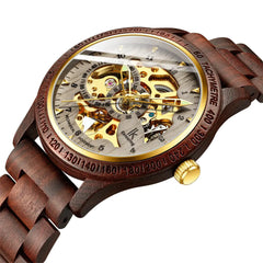 Elegant TimberCraft Mechanical Watch for Men