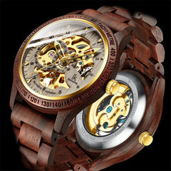 Elegant TimberCraft Mechanical Watch for Men