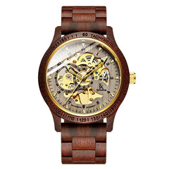 Elegant TimberCraft Mechanical Watch for Men